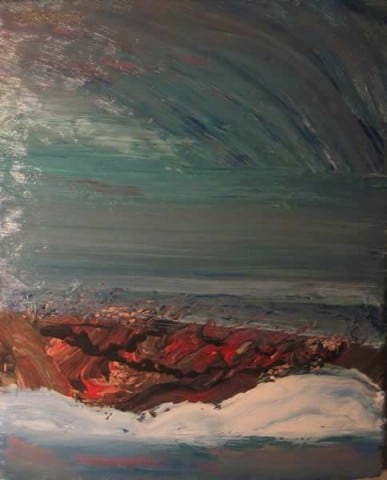 June Kaplan Painting - Breakwater