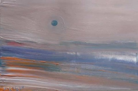 June Kaplan Painting - Just Before Dawn