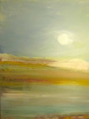June Kaplan Painting - Moondance