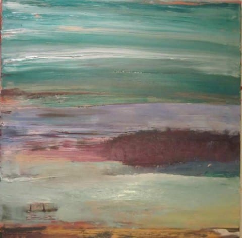 June Kaplan Painting - Some Secluded Isle
