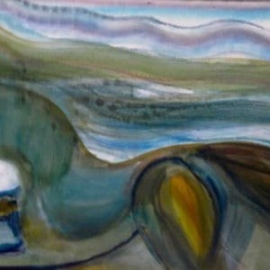 June Kaplan Painting - Pasture